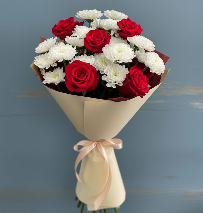 Букет цветов из: Розы и Хризантемы в Алатыри