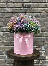 Цветочная композиция из Гипсофила и Розы в шляпной коробке #REPLACE_PRED# Алатыри