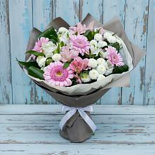 Букет цветов из:  Герберы, Альстромерии и Хризантемы в Алатыри