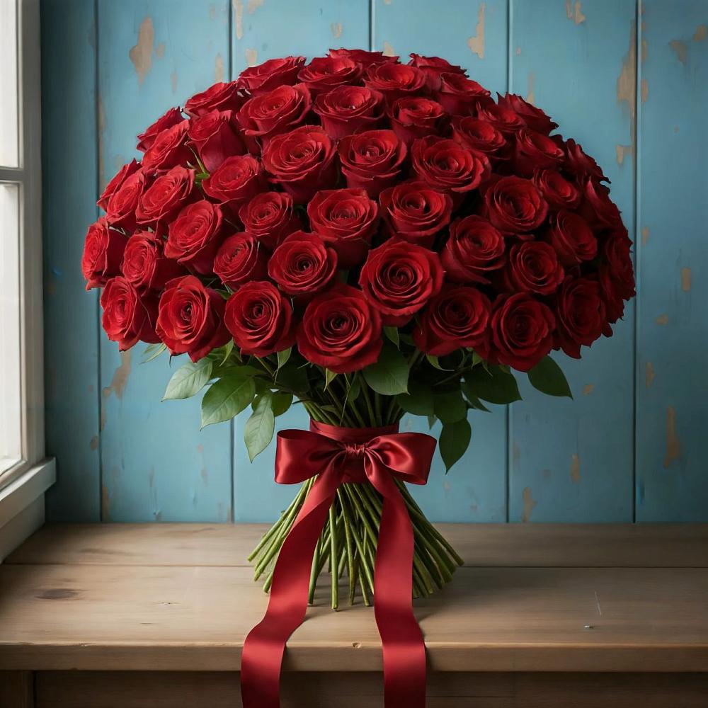 Букет Красные розы Блэк Меджик в Алатыри