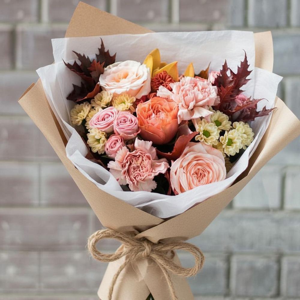 Букет цветов из: Гвоздики, Хризантемы и Розы в Алатыри