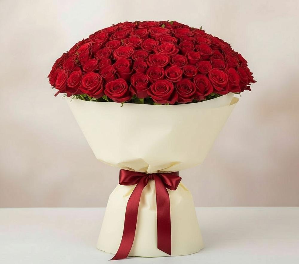 Букет 101 Красная роза Милано в Алатыри