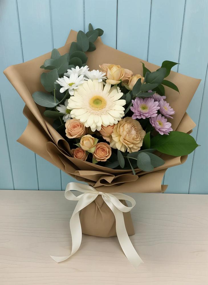 Букет цветов из: Герберы и Хризантемы в Алатыри