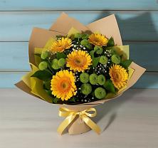Букет цветов из:  Герберы и Хризантемы в Алатыри