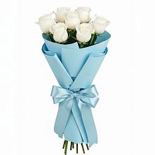 Букет 7 белых роз Проуд в Алатыри